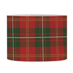 Christmas Scottish Tartan Pattern Print Drum Lamp Shade