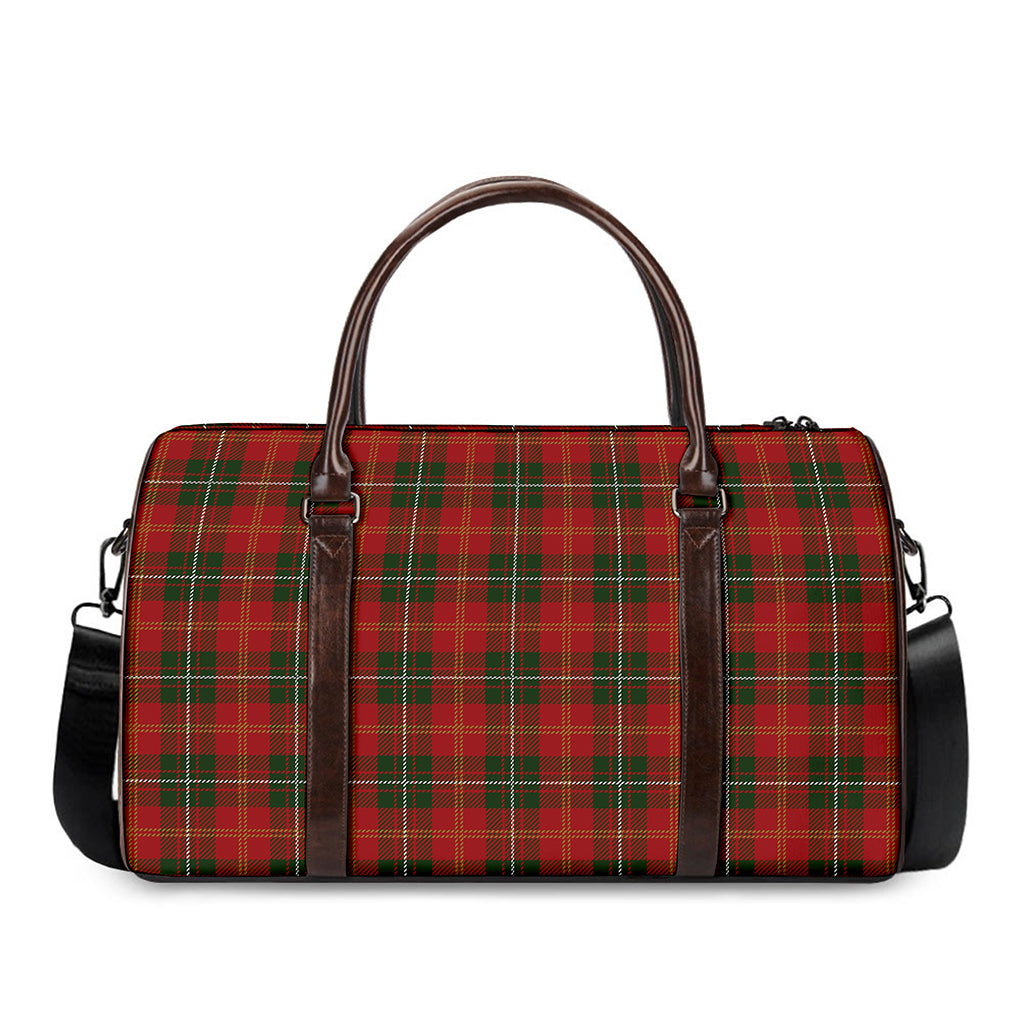 Christmas Scottish Tartan Pattern Print Duffle Bag