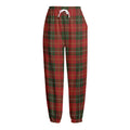 Christmas Scottish Tartan Pattern Print Fleece Lined Knit Pants