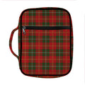 Christmas Scottish Tartan Pattern Print Front Pocket Bible Bag