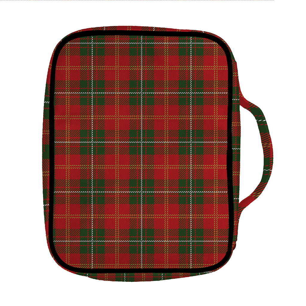 Christmas Scottish Tartan Pattern Print Front Pocket Bible Bag