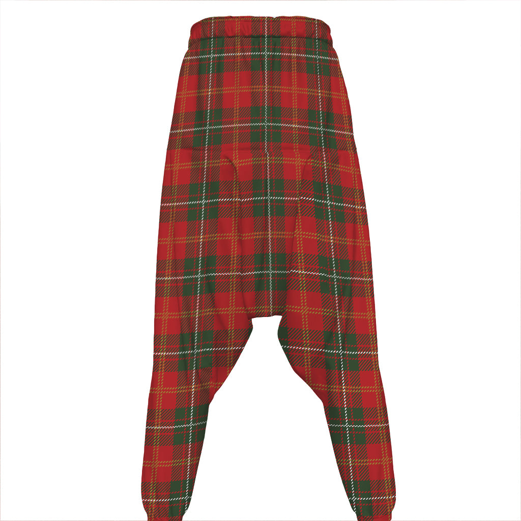 Christmas Scottish Tartan Pattern Print Hammer Pants