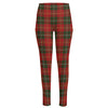 Christmas Scottish Tartan Pattern Print High-Waisted Pocket Leggings