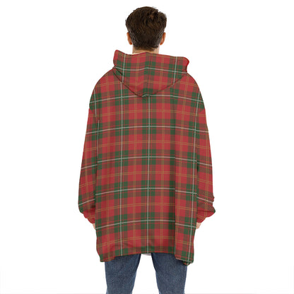 Christmas Scottish Tartan Pattern Print Hoodie Blanket