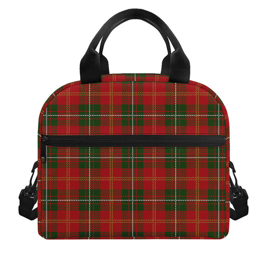 Christmas Scottish Tartan Pattern Print Insulated Lunch Bag