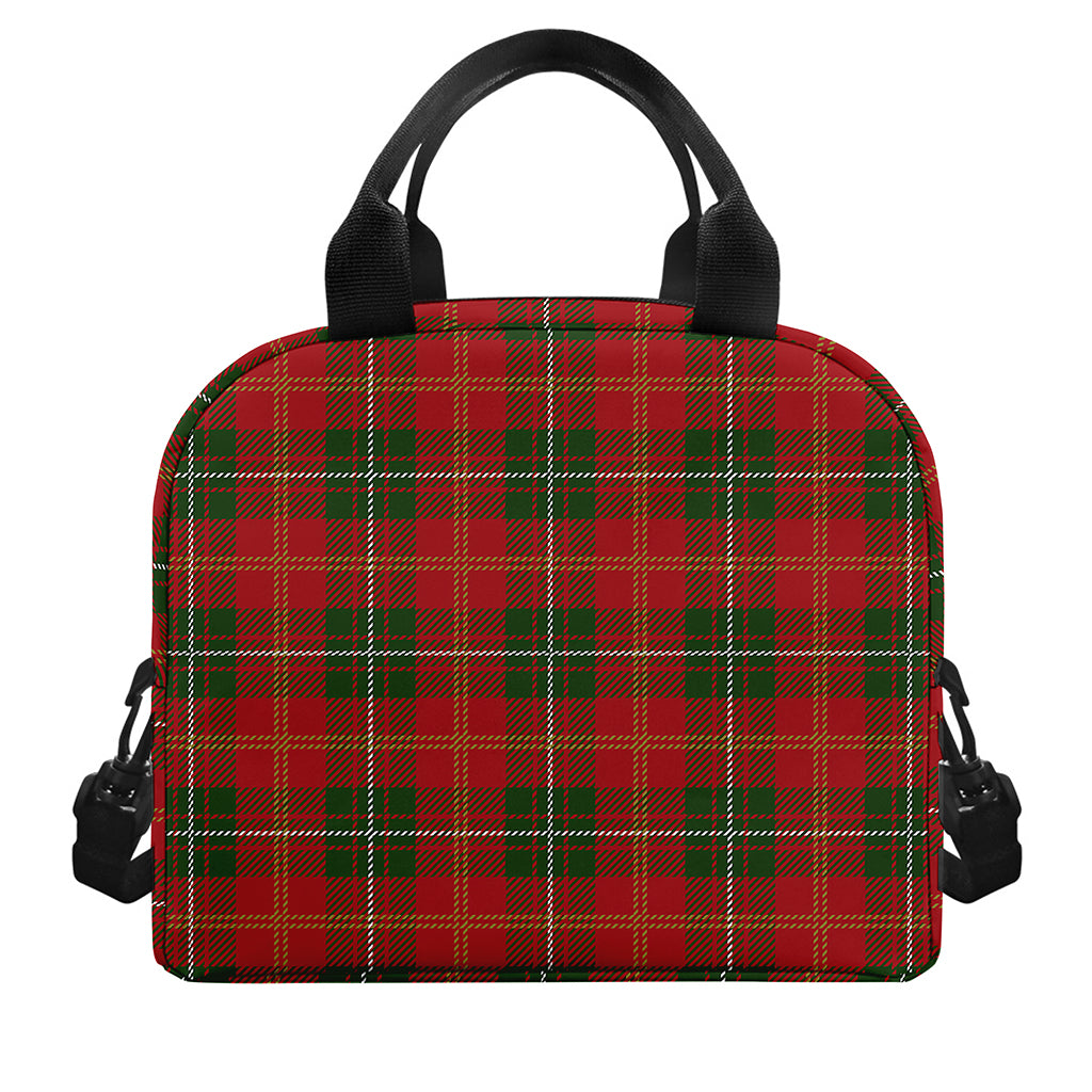 Christmas Scottish Tartan Pattern Print Insulated Lunch Bag