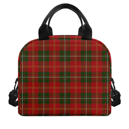 Christmas Scottish Tartan Pattern Print Insulated Lunch Bag