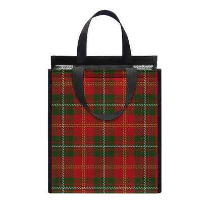 Christmas Scottish Tartan Pattern Print Insulated Lunch Tote