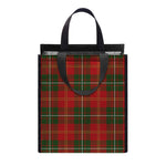 Christmas Scottish Tartan Pattern Print Insulated Lunch Tote