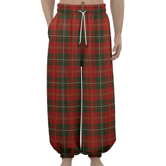 Christmas Scottish Tartan Pattern Print Lantern Pants