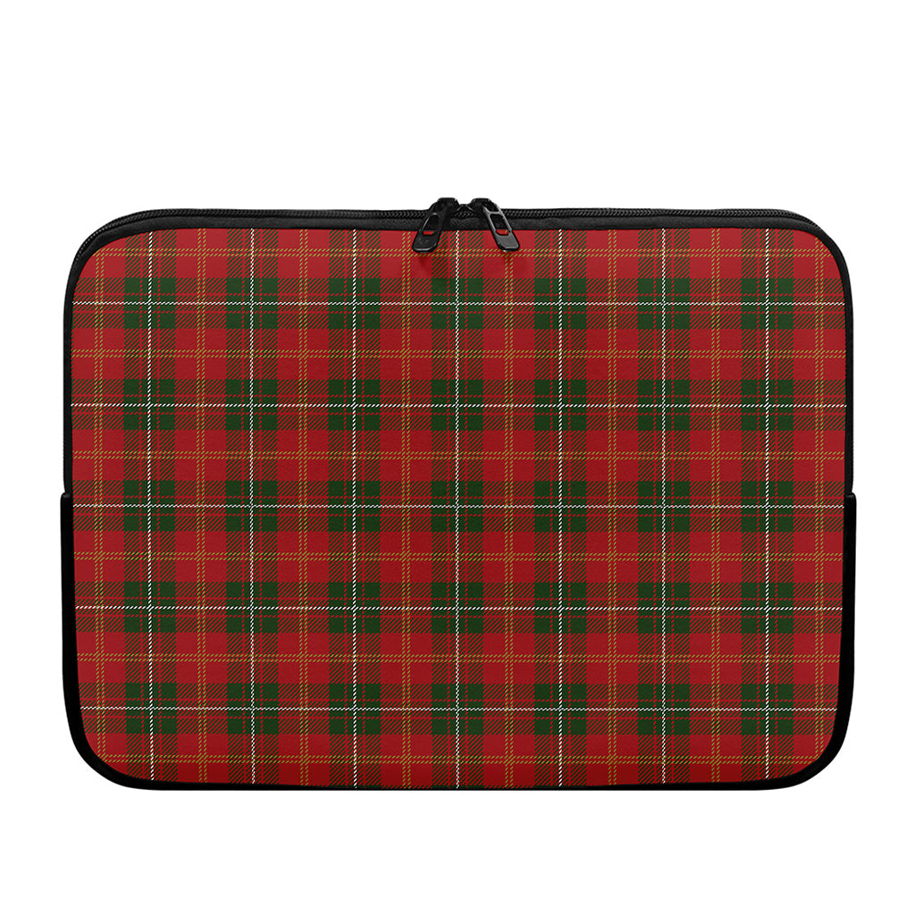 Christmas Scottish Tartan Pattern Print Laptop Sleeve