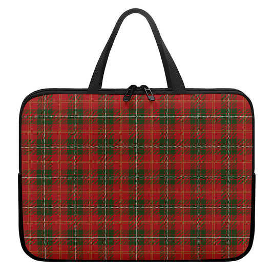 Christmas Scottish Tartan Pattern Print Laptop Sleeve With Handle