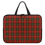 Christmas Scottish Tartan Pattern Print Laptop Sleeve With Handle