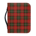 Christmas Scottish Tartan Pattern Print Leather Bible Cover