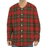 Christmas Scottish Tartan Pattern Print Long Sleeve Baseball Jersey