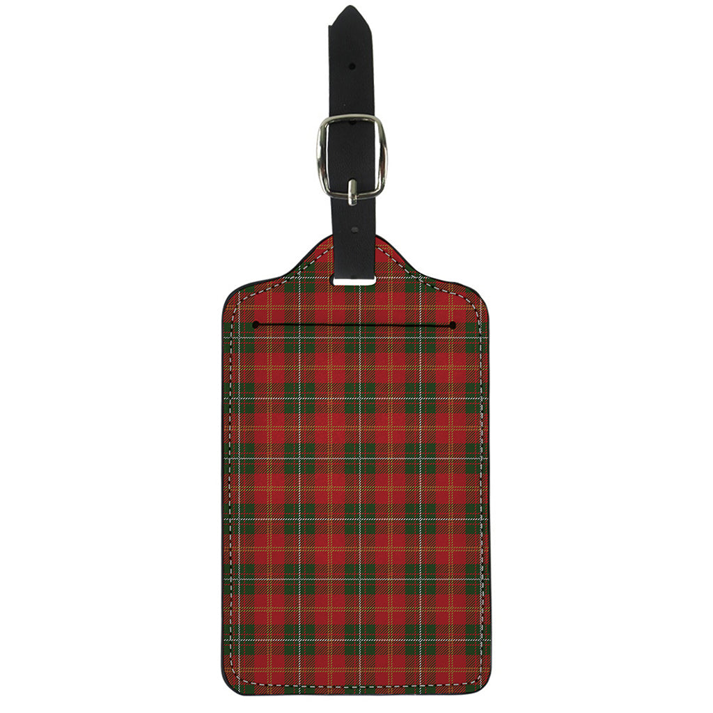 Christmas Scottish Tartan Pattern Print Luggage Tag