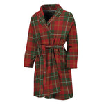 Christmas Scottish Tartan Pattern Print Men's Bathrobe