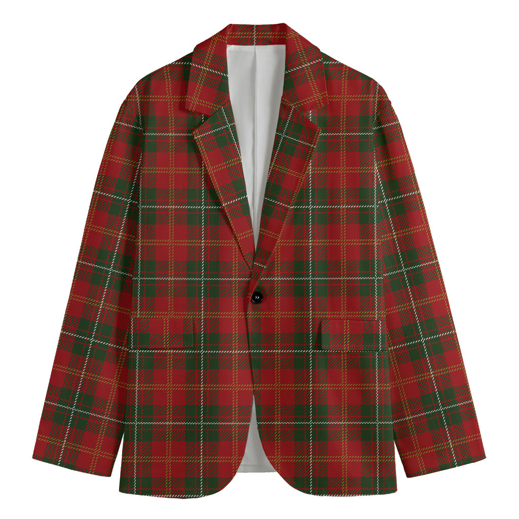 Christmas Scottish Tartan Pattern Print Men's Blazer