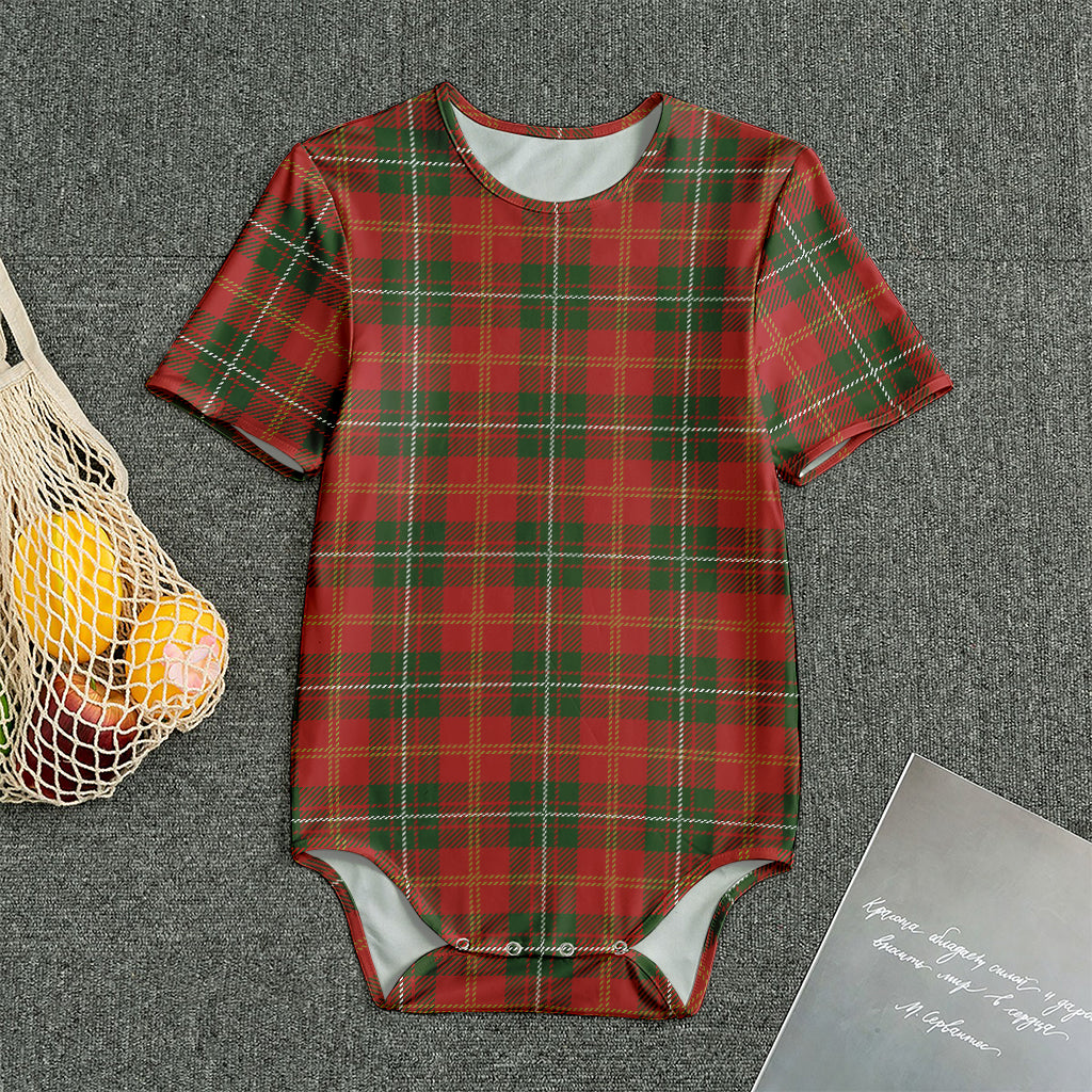 Christmas Scottish Tartan Pattern Print Men's Bodysuit
