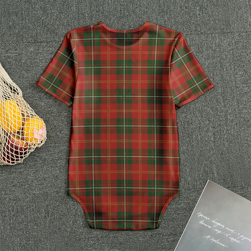 Christmas Scottish Tartan Pattern Print Men's Bodysuit