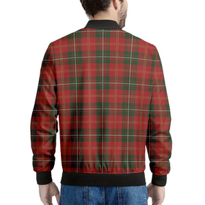 Christmas Scottish Tartan Pattern Print Men's Bomber Jacket