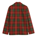 Christmas Scottish Tartan Pattern Print Men's Cotton Blazer