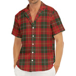 Christmas Scottish Tartan Pattern Print Men's Deep V-Neck Shirt