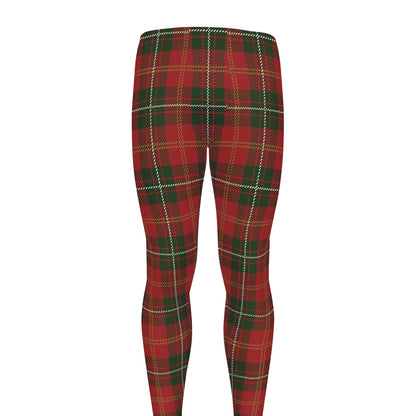 Christmas Scottish Tartan Pattern Print Men's leggings