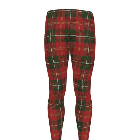 Christmas Scottish Tartan Pattern Print Men's leggings