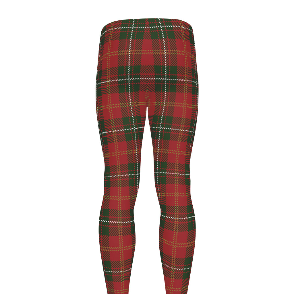 Christmas Scottish Tartan Pattern Print Men's leggings