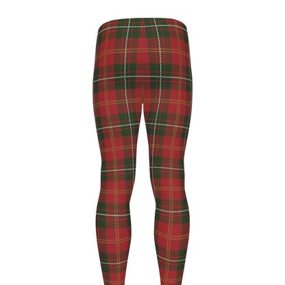 Christmas Scottish Tartan Pattern Print Men's leggings
