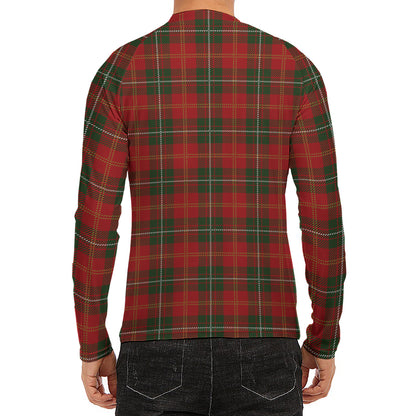 Christmas Scottish Tartan Pattern Print Men's Long Sleeve Rash Guard
