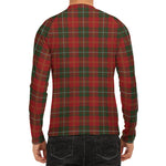 Christmas Scottish Tartan Pattern Print Men's Long Sleeve Rash Guard