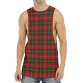 Christmas Scottish Tartan Pattern Print Men's Muscle Tank Top