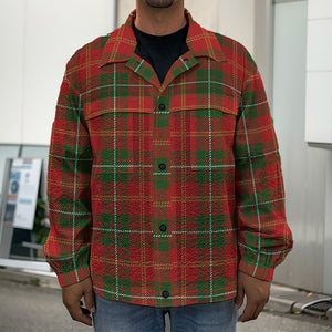 Christmas Scottish Tartan Pattern Print Men's Shirt Jacket