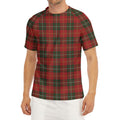 Christmas Scottish Tartan Pattern Print Men's Short Sleeve Rash Guard
