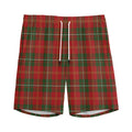 Christmas Scottish Tartan Pattern Print Men's Athletic Shorts