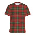 Christmas Scottish Tartan Pattern Print Men's Athletic T-Shirt
