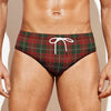 Christmas Scottish Tartan Pattern Print Men's Swim Briefs