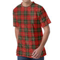 Christmas Scottish Tartan Pattern Print Men's Velvet T-Shirt