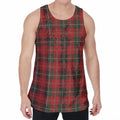 Christmas Scottish Tartan Pattern Print Men's Velvet Tank Top
