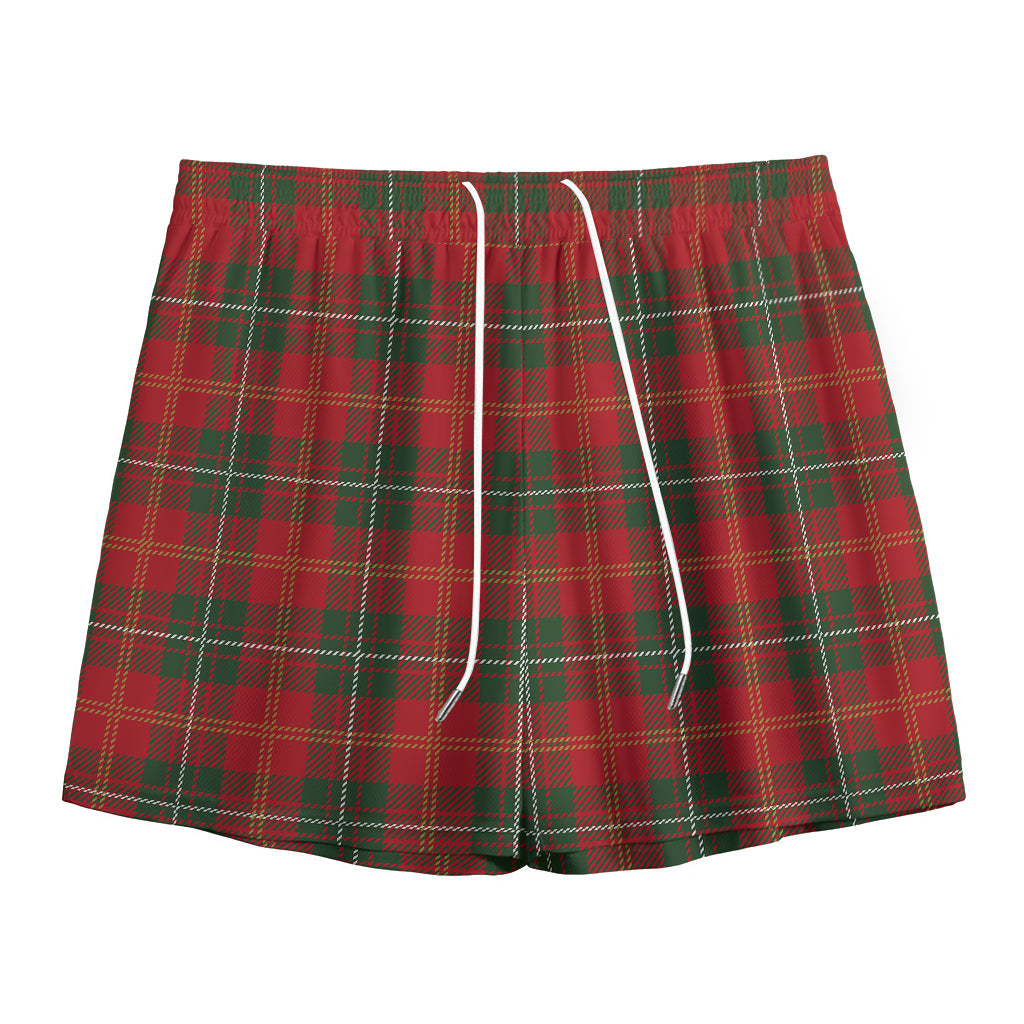 Christmas Scottish Tartan Pattern Print Mesh Shorts