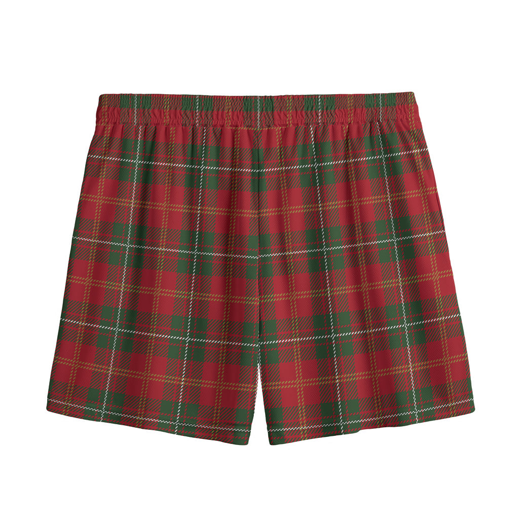 Christmas Scottish Tartan Pattern Print Mesh Shorts