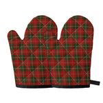 Christmas Scottish Tartan Pattern Print Oven Mitts