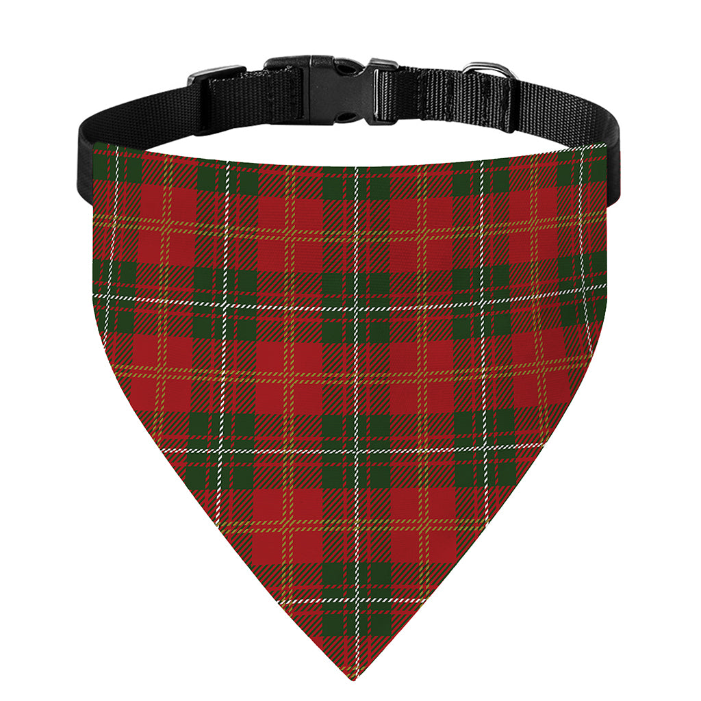 Christmas Scottish Tartan Pattern Print Over The Collar Dog Bandana