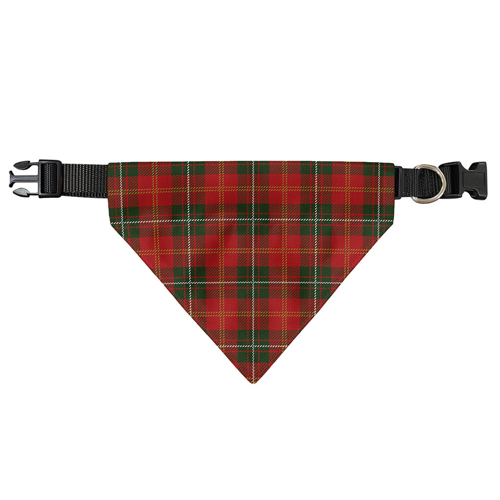 Christmas Scottish Tartan Pattern Print Over The Collar Dog Bandana