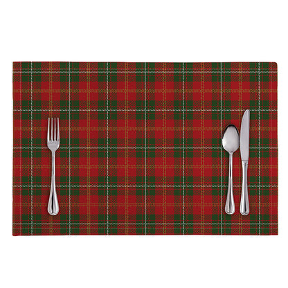 Christmas Scottish Tartan Pattern Print Placemat