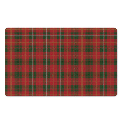 Christmas Scottish Tartan Pattern Print Polyester Doormat
