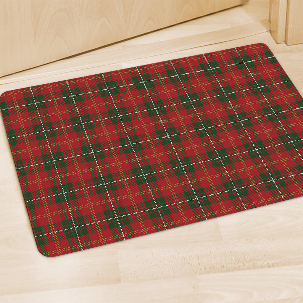 Christmas Scottish Tartan Pattern Print Polyester Doormat
