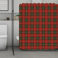 Christmas Scottish Tartan Pattern Print Polyester Shower Curtain